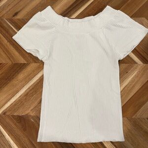 Revolve X Intimately FP Ribbed Seamless Off Shoulder Top In White size xs/s
